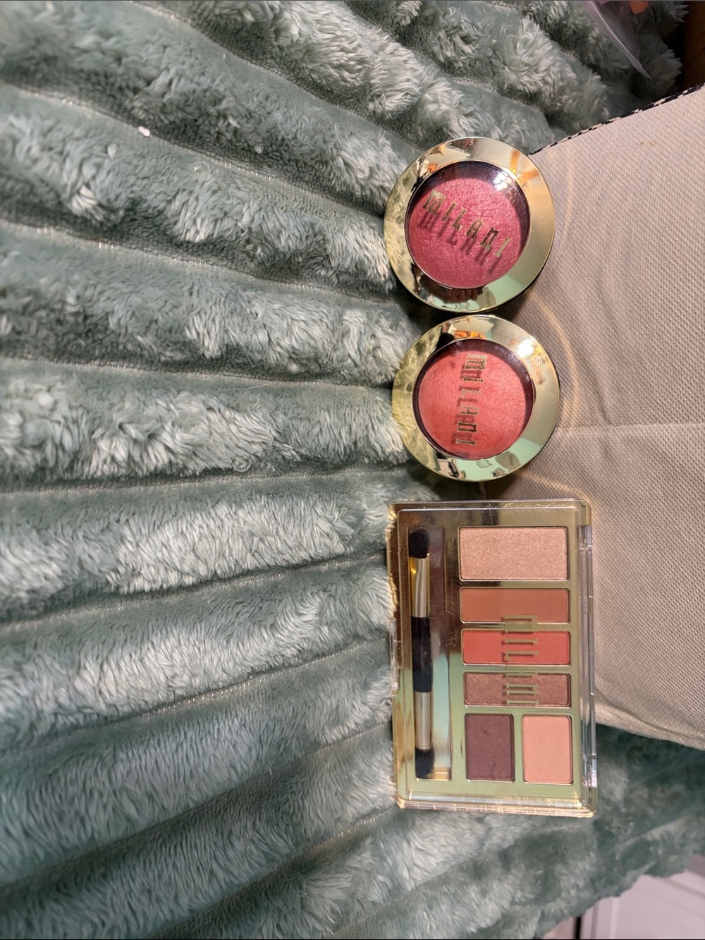 Milani Pink & Peach Eyeshadow Palette with Rose and Coral Blushes